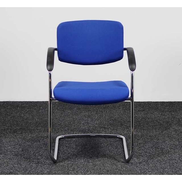 ViaSit Vergaderstoel Blauw - Chroom Frame