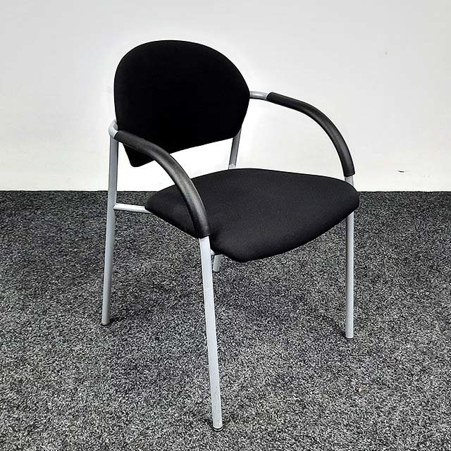 Stoel - Zwart Gestoffeerde Zitting