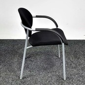 Stoel - Zwart Gestoffeerde Zitting