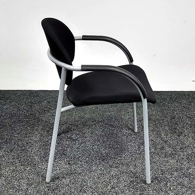 Stoel - Zwart Gestoffeerde Zitting