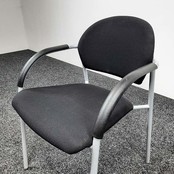 Stoel - Zwart Gestoffeerde Zitting