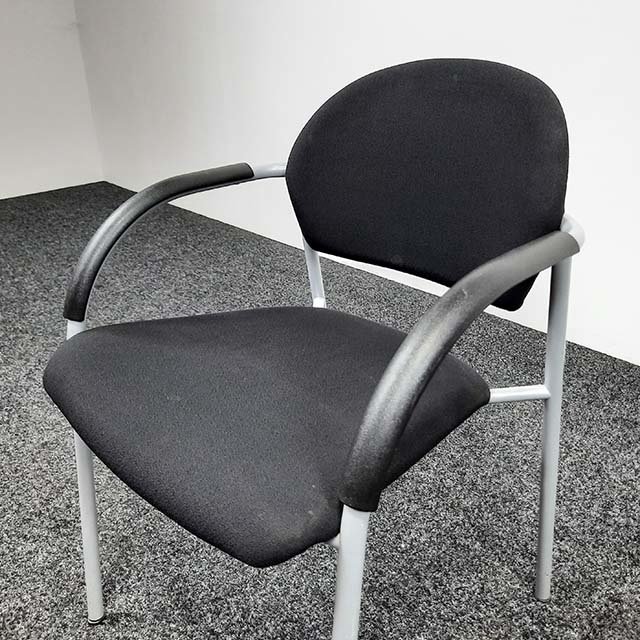 Stoel - Zwart Gestoffeerde Zitting