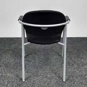 Stoel - Zwart Gestoffeerde Zitting