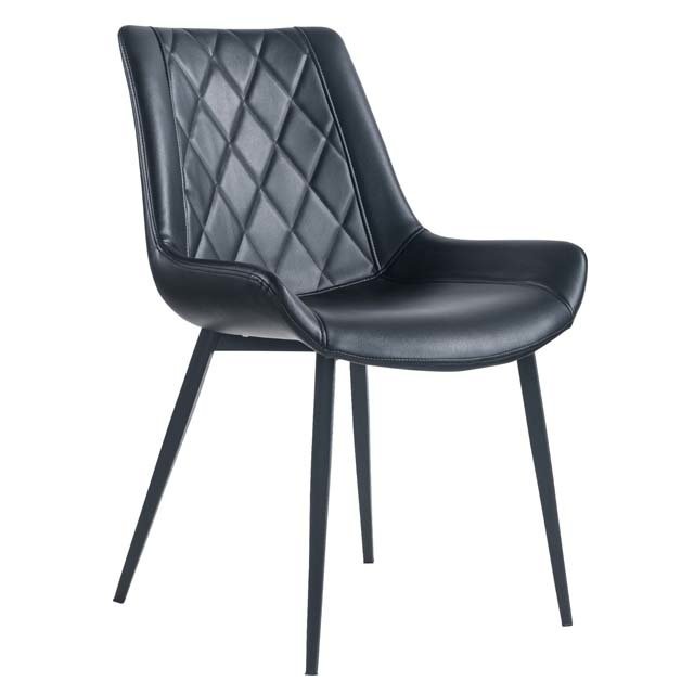 Zwarte Vergaderstoel Cortey - Kunstlederen Zitting Zwarte Vergaderstoel Cortey - Kunstlederen Zitting