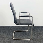 Vergaderstoel Zwart Leer Vergaderstoel Zwart Leer