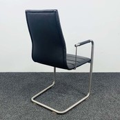 Vergaderstoel Zwart Leer Vergaderstoel Zwart Leer