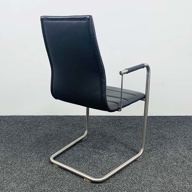 Vergaderstoel Zwart Leer Vergaderstoel Zwart Leer