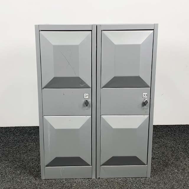 Lockerkast Grijs 103x75x56 cm - 2 Deuren