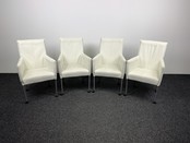 [SET] 4 Verrijdbare Stoel Wit