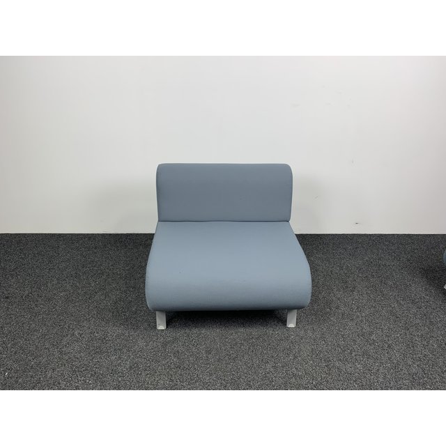 Stoffen Bank - Grijs / Blauw | 72 x 80 x 80 cm