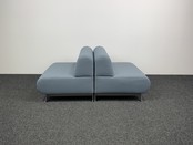 Stoffen Bank - Grijs / Blauw | 72 x 80 x 80 cm