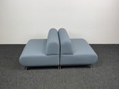 Stoffen Bank - Grijs / Blauw | 72 x 80 x 80 cm