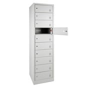 Laptopkast incl. Stroomvoorziening - 10 Deurs | 180 x 50 x 50 cm