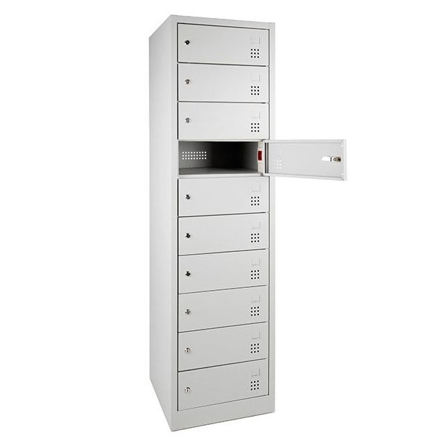 Laptopkast incl. Stroomvoorziening - 10 Deurs | 180 x 50 x 50 cm