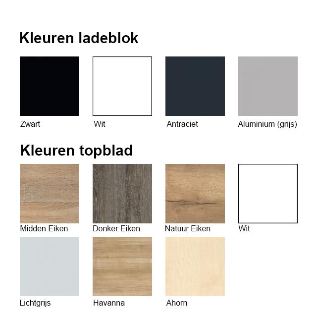Ladeblok Staand - 3 Laden | 76 x 42,5 x 60 cm Ladeblok Staand - 3 Laden | 76 x 42,5 x 60 cm