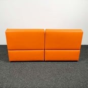 Ahrend Bank Oranje Leer - 80x80 cm