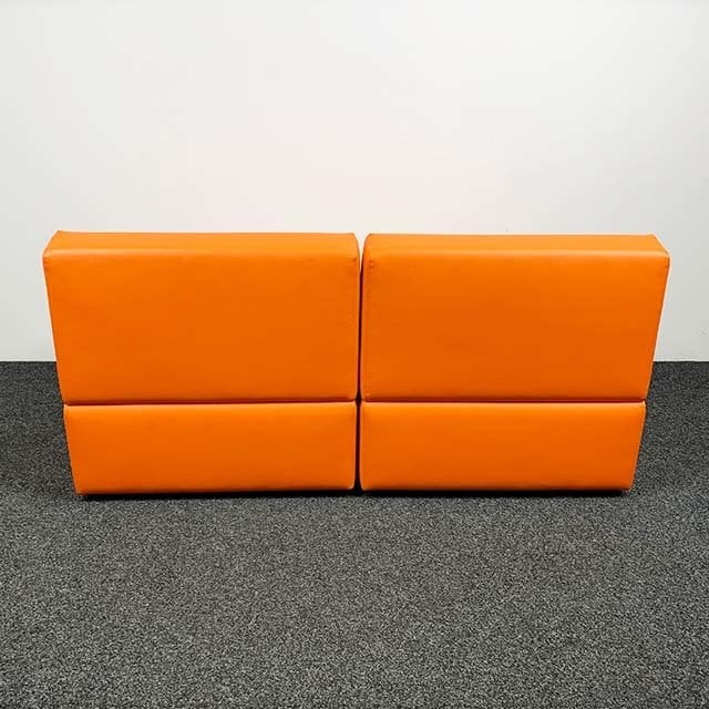Ahrend Bank Oranje Leer - 80x80 cm