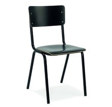 Zwart Houten Schoolstoel - Black Series