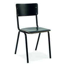 Zwarte Houten Schoolstoel - Black Series