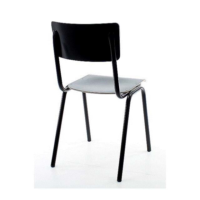 Zwart Houten Schoolstoel - Black Series
