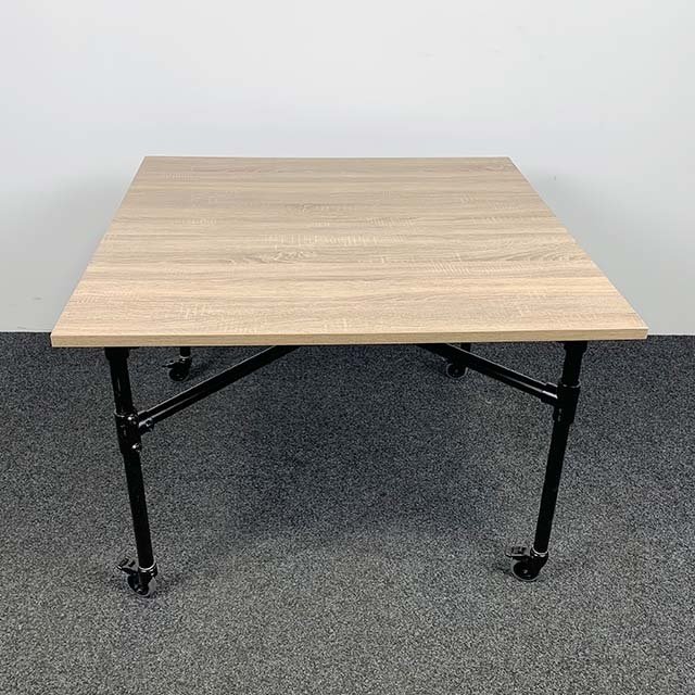 Industriële Tafel - Nieuw Blad | 110 x 110 cm