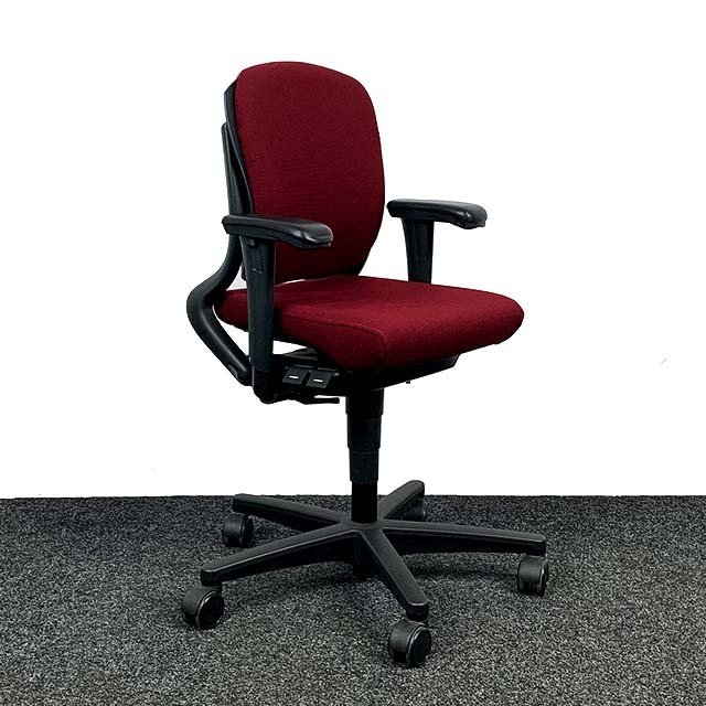 Ahrend 230 Bureaustoel Lage Rug Rood Nieuw Gestoffeerd
