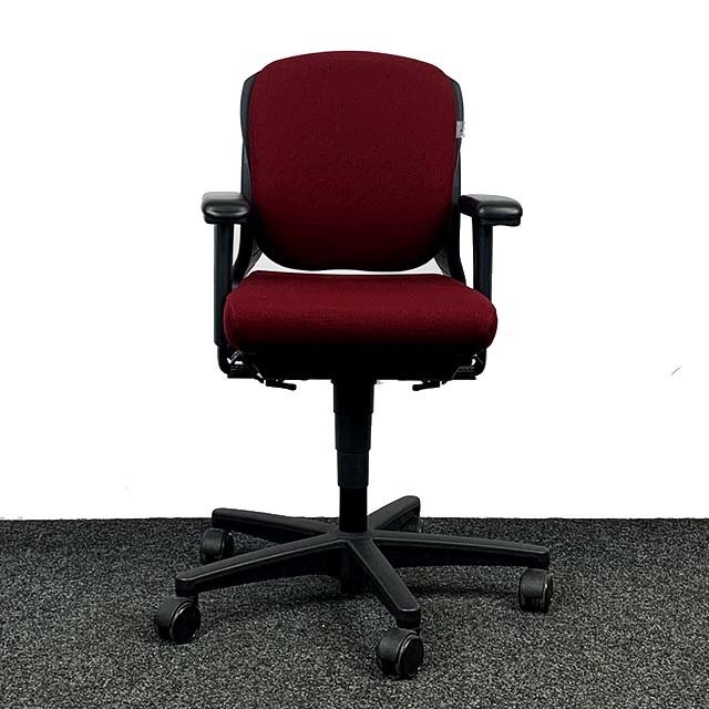 Ahrend 230 Bureaustoel Lage Rug Rood Nieuw Gestoffeerd