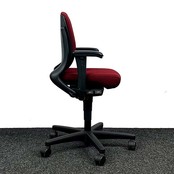 Ahrend 230 Bureaustoel Lage Rug Rood Nieuw Gestoffeerd