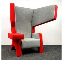 Prooff EarChair Fauteuil - Rood/Grijs