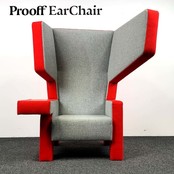 Prooff EarChair Fauteuil - Rood/Grijs