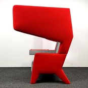 Prooff EarChair Fauteuil - Rood/Grijs