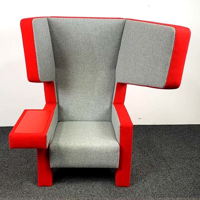 Prooff EarChair Fauteuil - Rood/Grijs