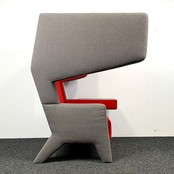 Prooff EarChair Fauteuil - Grijs/Rood