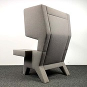 Prooff EarChair Fauteuil - Grijs/Rood