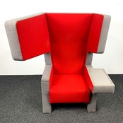 Prooff EarChair Fauteuil - Grijs/Rood