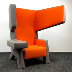 Prooff EarChair Fauteuil - Grijs/Oranje