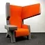 Lamers Kantoormeubelen Prooff EarChair Fauteuil - Grijs/Oranje