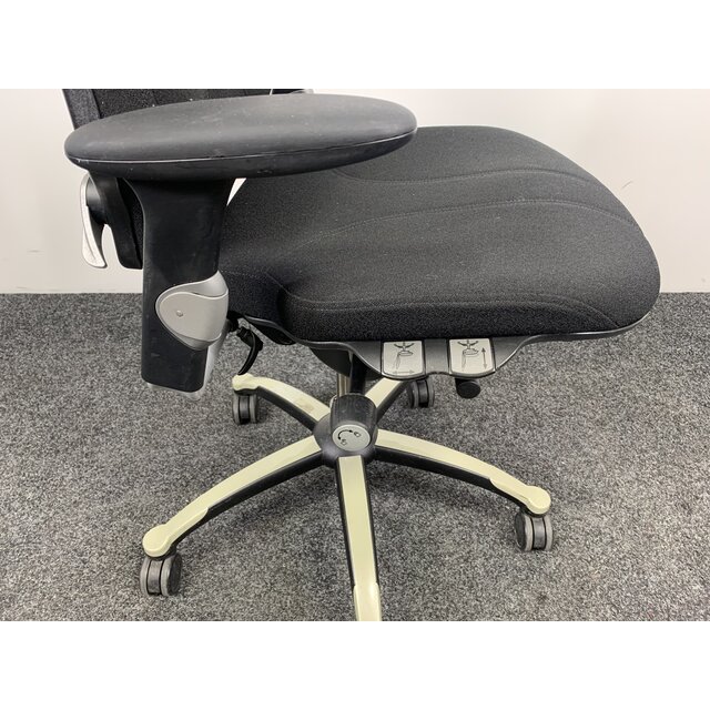 RH Logic Bureaustoel 300 - Zwart/Créme wit Voetkruis