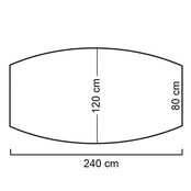 Vergaderblad Tonvormig - 240 x 120 cm | Diverse Kleuren Vergaderblad Tonvormig - 240 x 120 cm | Diverse Kleuren