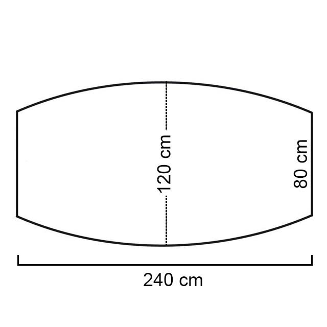 Vergaderblad Tonvormig - 240 x 120 cm | Diverse Kleuren Vergaderblad Tonvormig - 240 x 120 cm | Diverse Kleuren