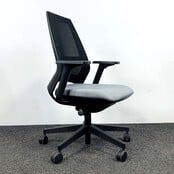 Bureaustoel Netwave Rug Grijze Stof Bureaustoel Netwave Rug Grijze Stof