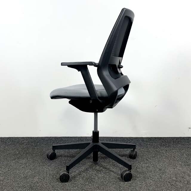 Bureaustoel Netwave Rug Grijze Stof Bureaustoel Netwave Rug Grijze Stof