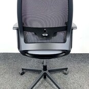 Bureaustoel Netwave Rug | Grijze Zitting