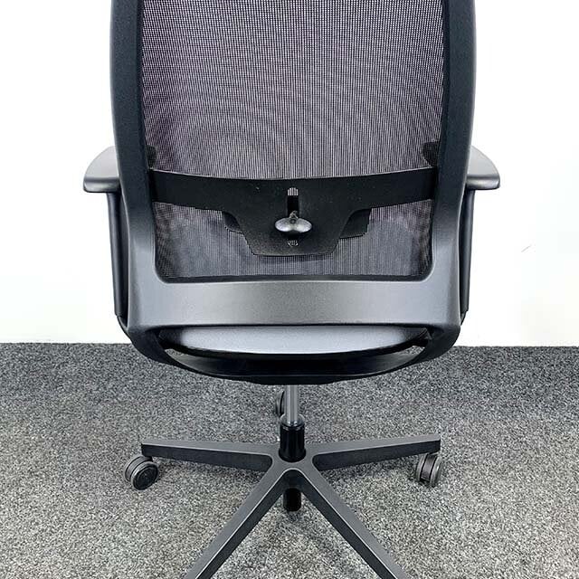Bureaustoel Netwave Rug Grijze Stof Bureaustoel Netwave Rug Grijze Stof