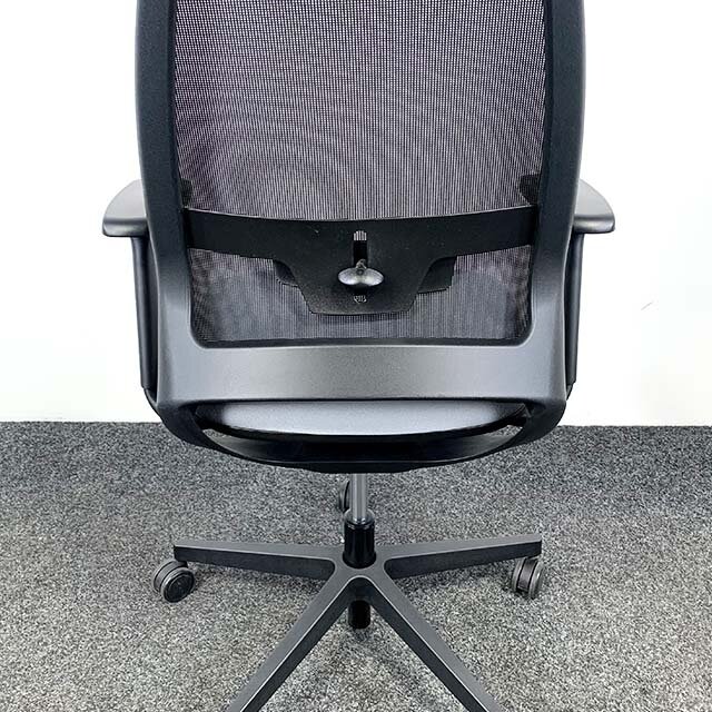 Bureaustoel Netwave Rug | Grijze Zitting