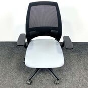 Bureaustoel Netwave Rug Grijze Stof Bureaustoel Netwave Rug Grijze Stof