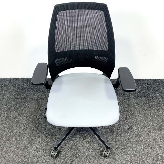 Bureaustoel Netwave Rug | Grijze Zitting