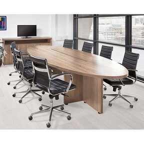 Vergadertafel Manager Ovaal 420 x 138 cm - Midden Eiken