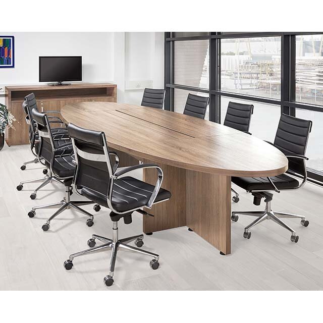 Vergadertafel Manager Ovaal 420 x 138 cm - Midden Eiken