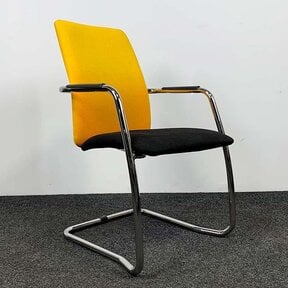 Vergaderstoel Beta Be10 - Stof Zwart-Geel